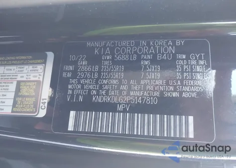 2023 Kia Sorento Hybrid Sx Prestige z USA, uszkodzony, nr VIN KNDRKDLG2P5147810